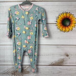 Magnetic Me Baby Girls Footed Pajamas Notting Hill Print Sleepwear 0-3 Months